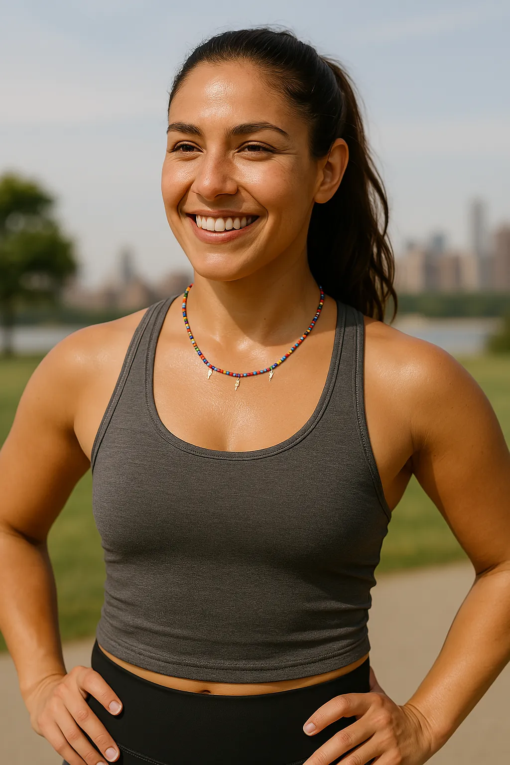 Beaded Bolt Charm Necklace sold by OXB product image thumbnail 3