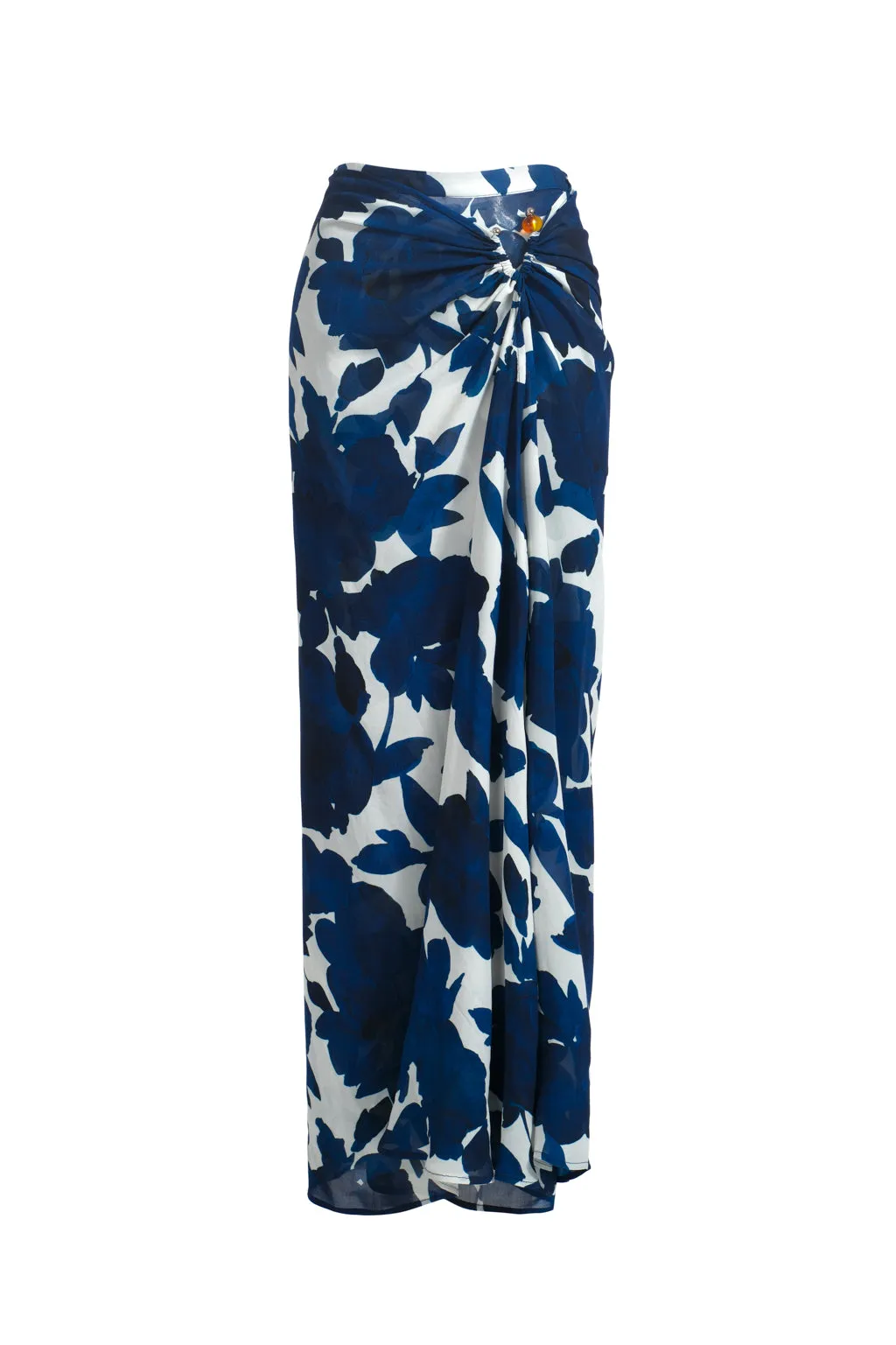 Printed crepe maxi skirt - Blue sold by Pheme Paris product image thumbnail 2