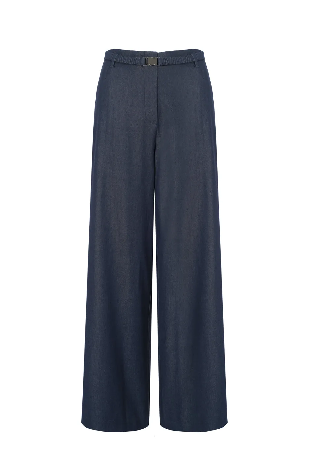 Wide-leg pants with elastic belt - Jeans blue sold by Pheme Paris product image thumbnail 2
