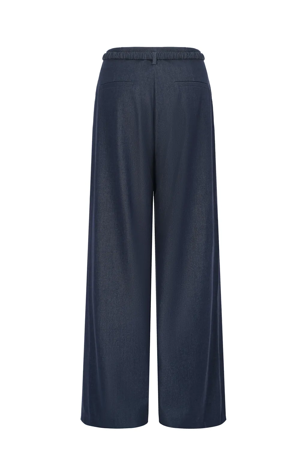Wide-leg pants with elastic belt - Jeans blue sold by Pheme Paris product image thumbnail 3