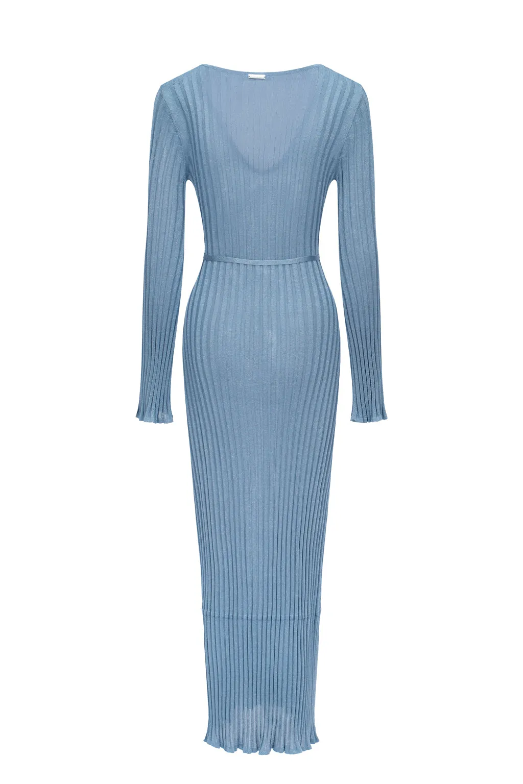 Shimmer ribbed knit maxi dress - Blue sold by Pheme Paris product image thumbnail 3