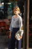 Mohair and wool sweater with belt buckle - Lilac blue sold by Pheme Paris