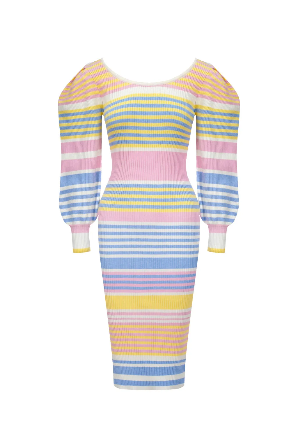 Almost Perfect Knit Dress - Pastel Stripes sold by Pheme Paris product image thumbnail 2