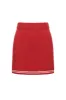 Boucle Knit Mini Skirt - Cherry Red sold by Pheme Paris