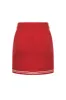 Boucle Knit Mini Skirt - Cherry Red sold by Pheme Paris