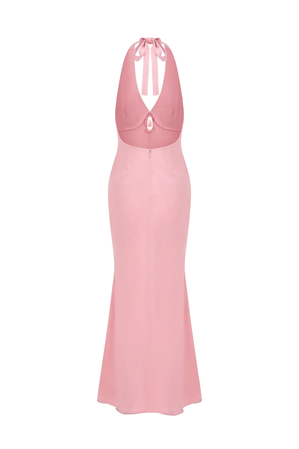 Open-back crystal embellished midi dress - Powder pink sold by Pheme Paris product image thumbnail 3