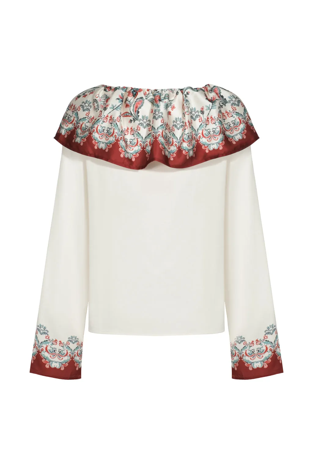 Printed wide collar shirt - vintage flower sold by Pheme Paris product image thumbnail 3