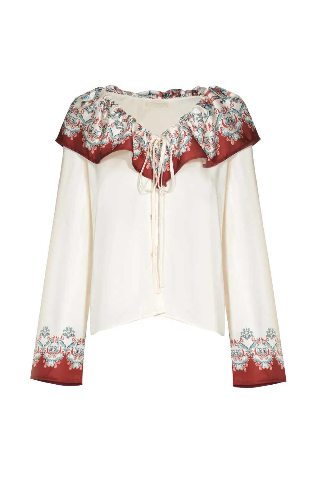 Printed wide collar shirt - vintage flower sold by Pheme Paris product image thumbnail 2