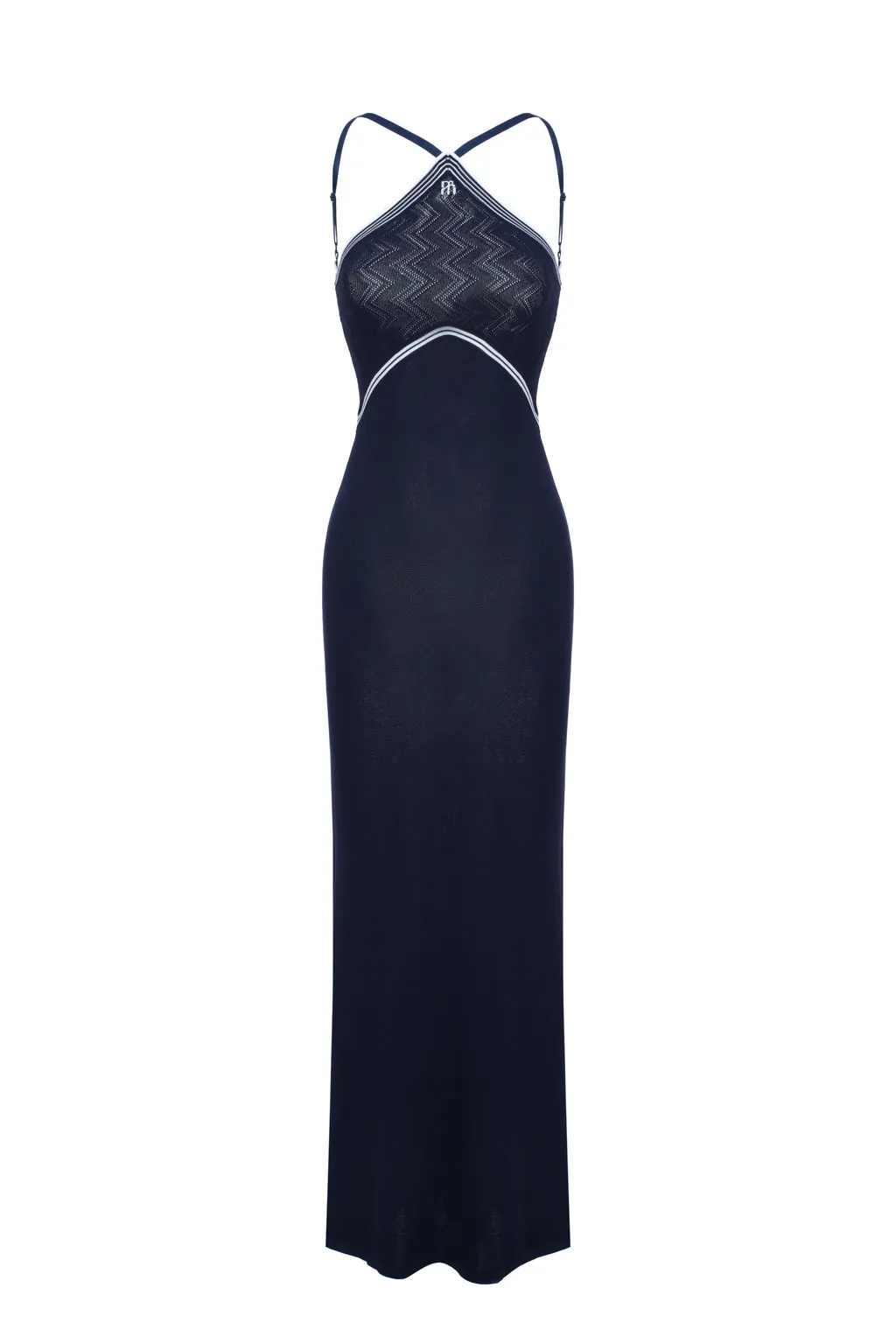 Arrow knit dress - navy blue sold by Pheme Paris product image thumbnail 2