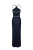Arrow knit dress - navy blue sold by Pheme Paris
