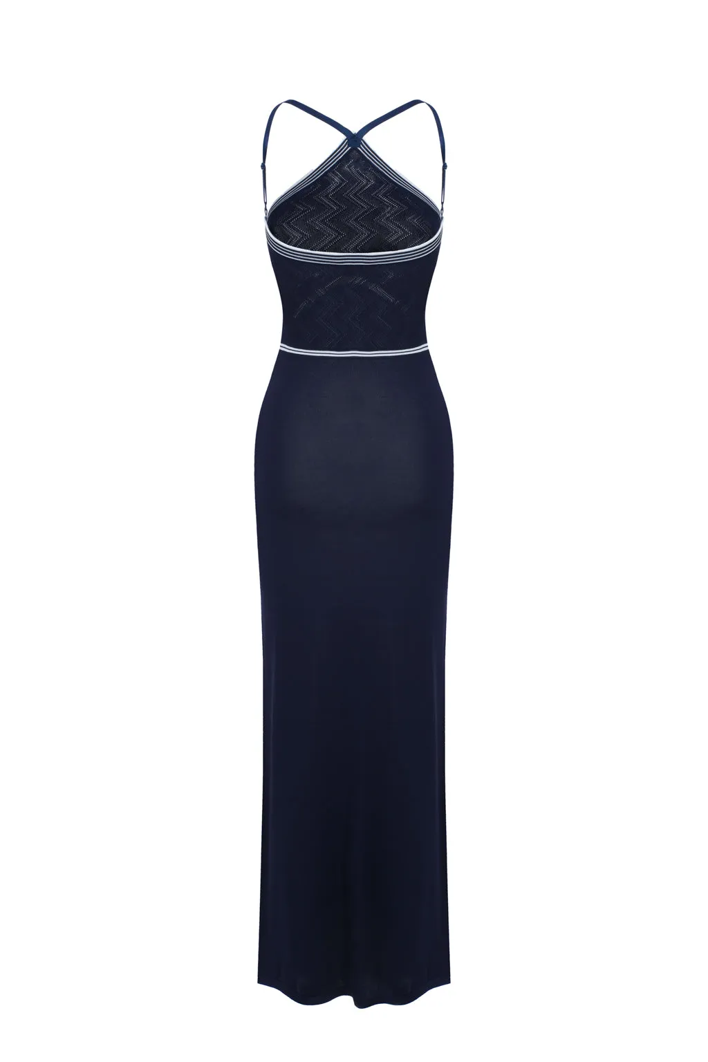 Arrow knit dress - navy blue sold by Pheme Paris product image thumbnail 3