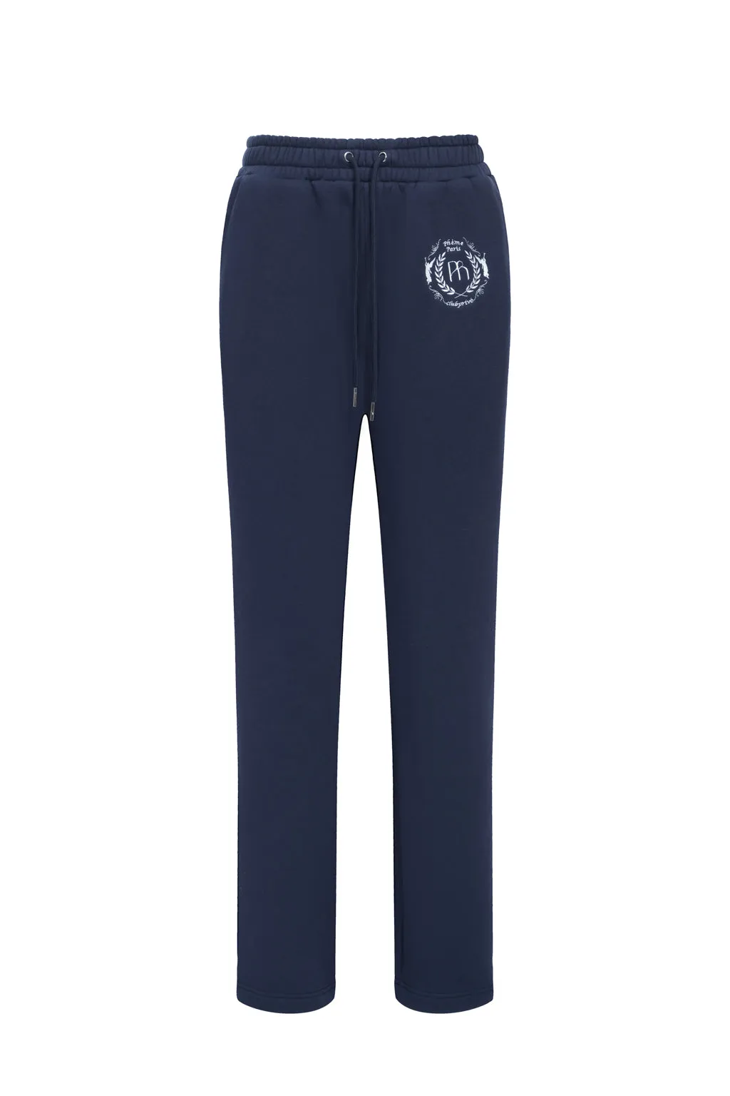 Embroidered cotton blend jersey sweatpants - navy blue sold by Pheme Paris product image thumbnail 2