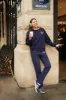 Embroidered cotton blend jersey sweatpants - navy blue sold by Pheme Paris