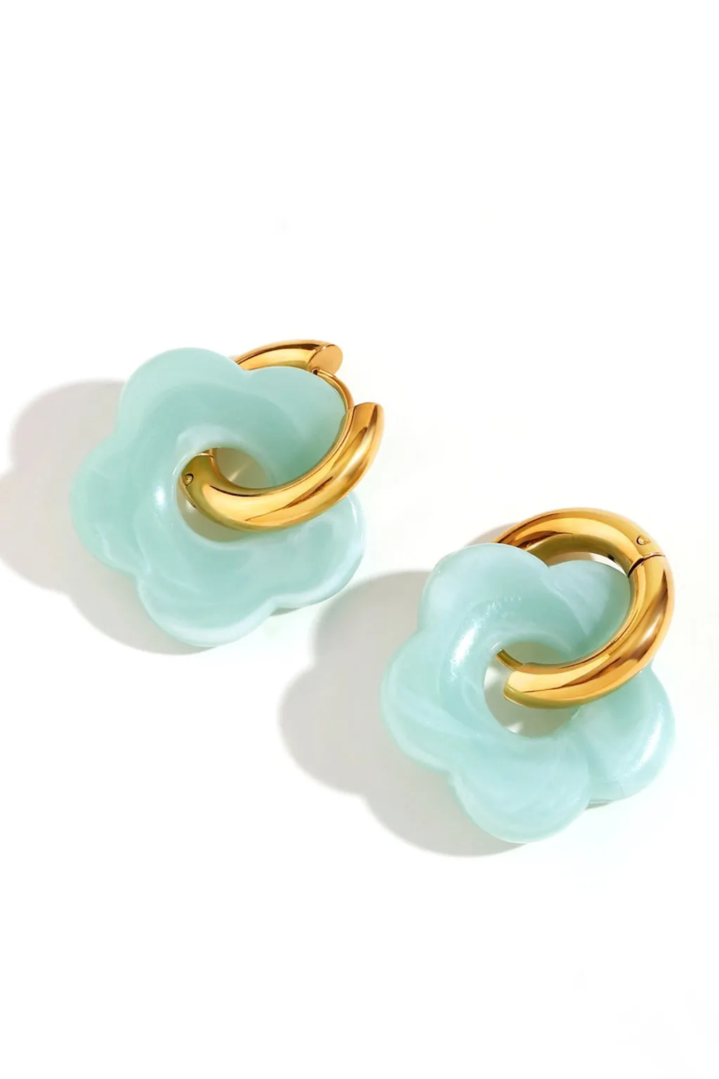 Flower hoop earrings sold by Pheme Paris product image thumbnail 4