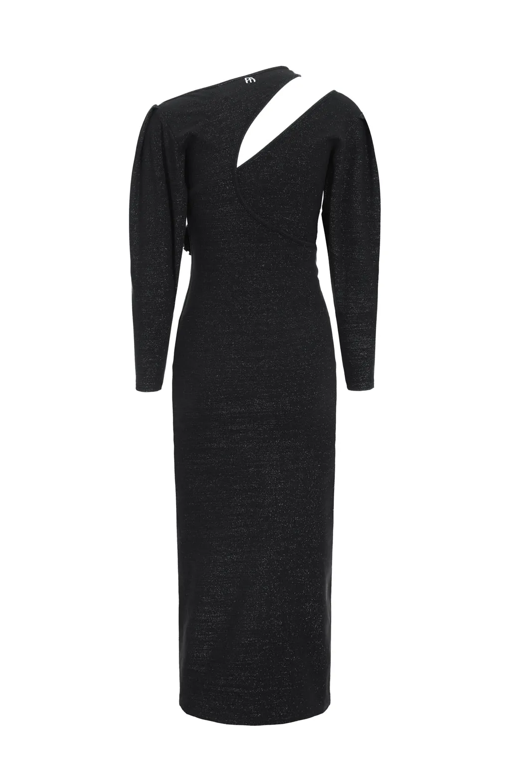 Sparkle jersey cutout midi dress with flowers - black sold by Pheme Paris product image thumbnail 3