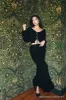 Mohair-blend long skirt with crocheted flowers - black sold by Pheme Paris
