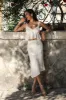Asymmetric Lace-trimmed Satin Jacquard Skirt White sold by Pheme Paris