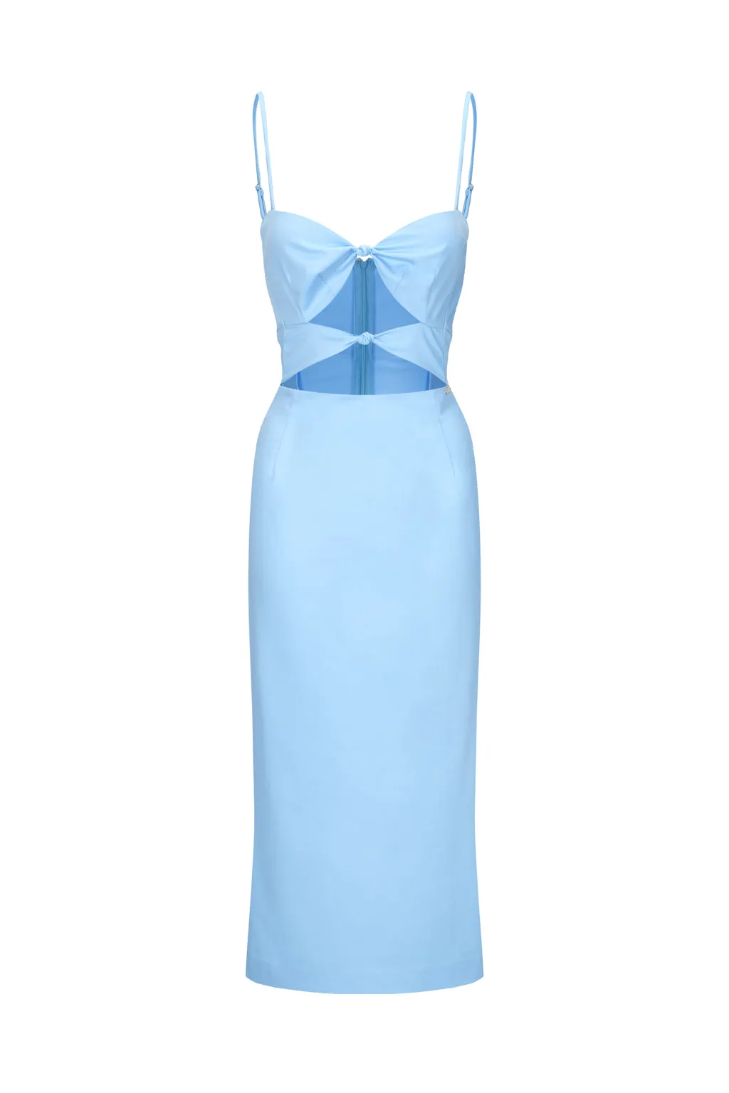 Geometrical Cut-out Midi Dress Blue sold by Pheme Paris product image thumbnail 2