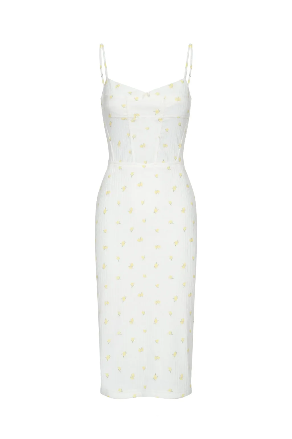 Stretch-knit Midi Dress Lemon sold by Pheme Paris product image thumbnail 2