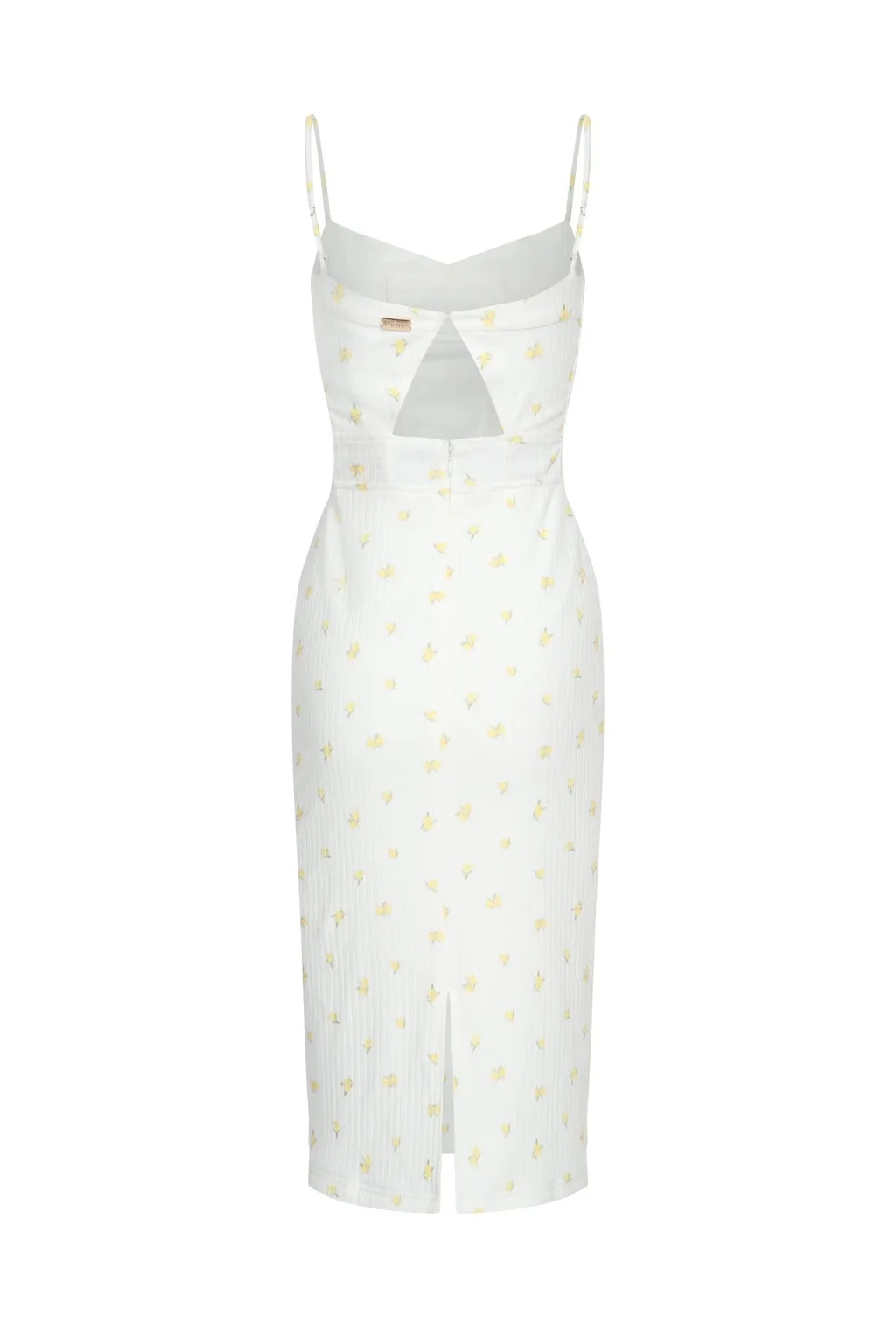 Stretch-knit Midi Dress Lemon sold by Pheme Paris product image thumbnail 3