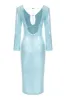 Sequined Stretch-jersey Midi Dress Sky Blue sold by Pheme Paris