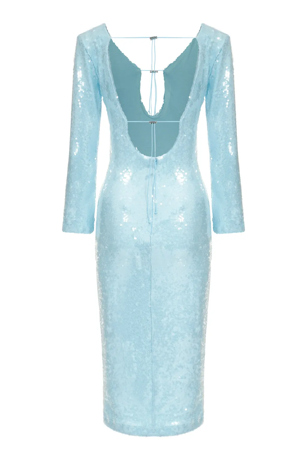 Sequined Stretch-jersey Midi Dress Sky Blue sold by Pheme Paris product image thumbnail 3