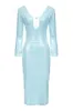 Sequined Stretch-jersey Midi Dress Sky Blue sold by Pheme Paris