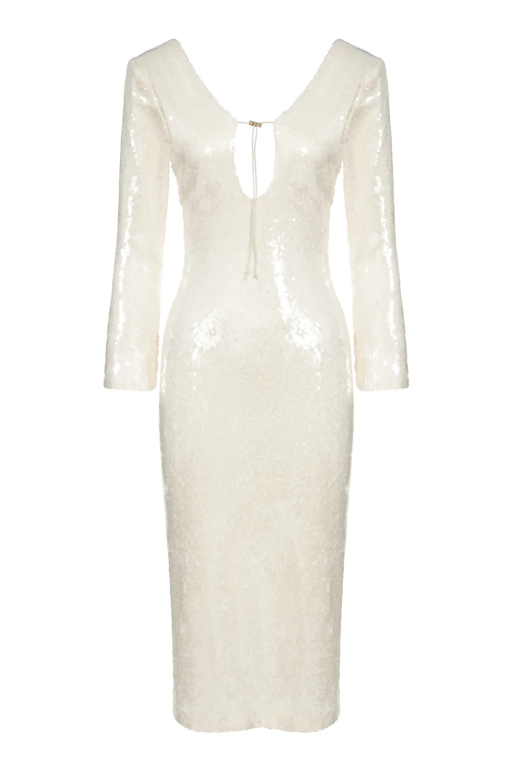Sequined Stretch-jersey Midi Dress Pearl sold by Pheme Paris product image thumbnail 2