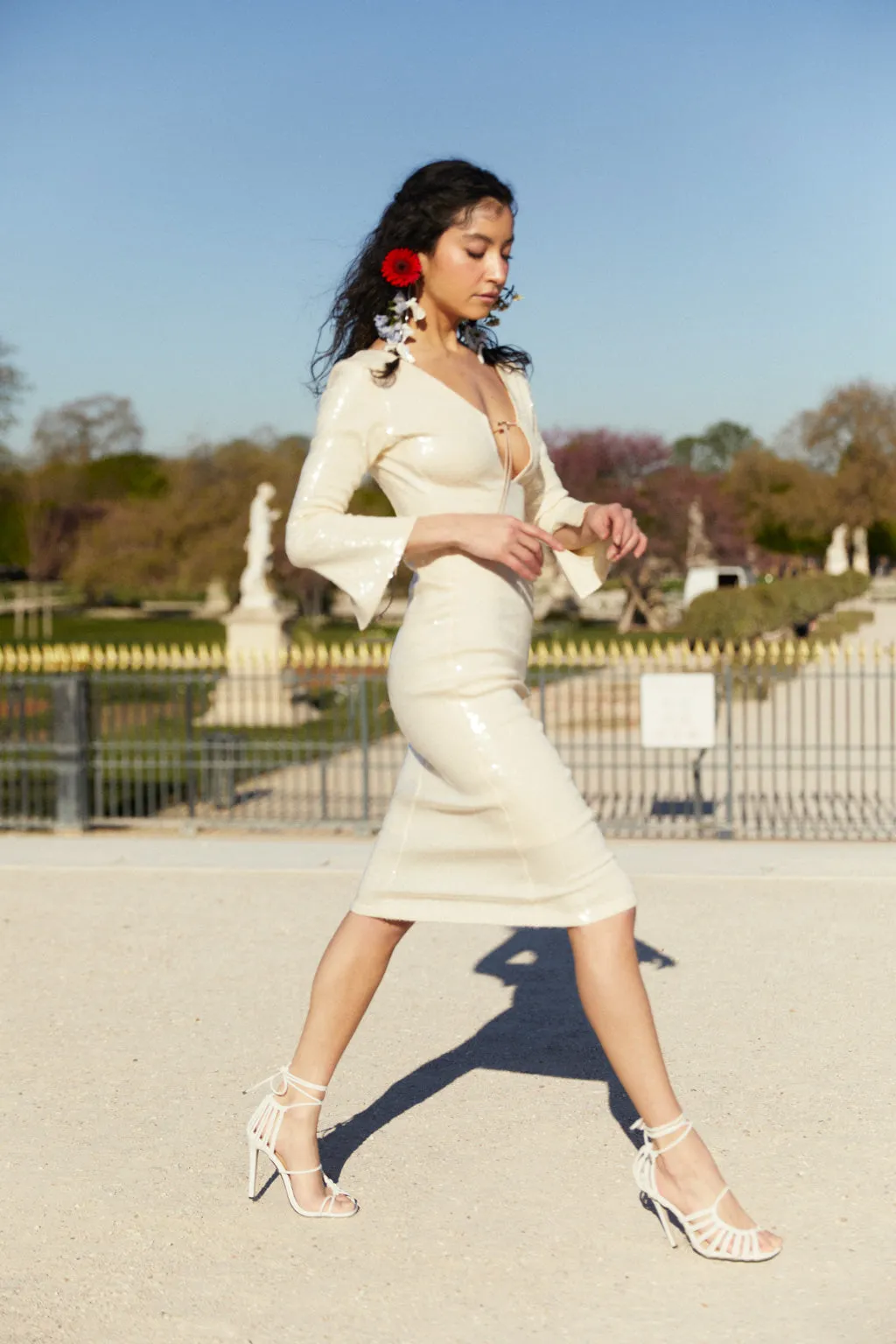 Sequined Stretch-jersey Midi Dress Pearl sold by Pheme Paris product image thumbnail 5