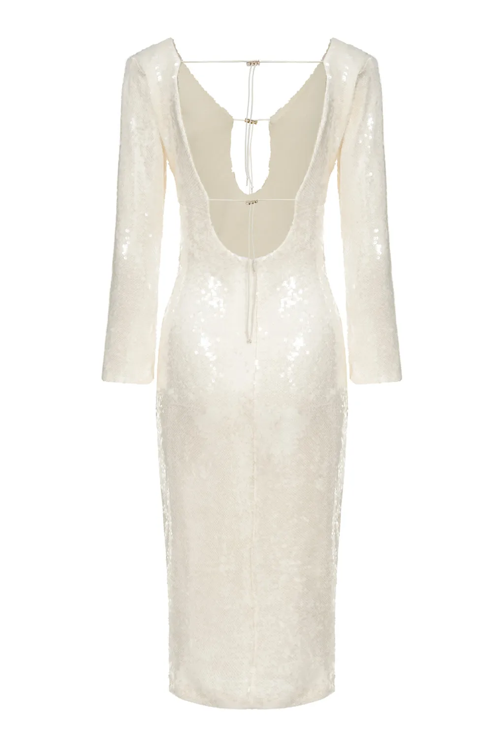 Sequined Stretch-jersey Midi Dress Pearl sold by Pheme Paris product image thumbnail 3