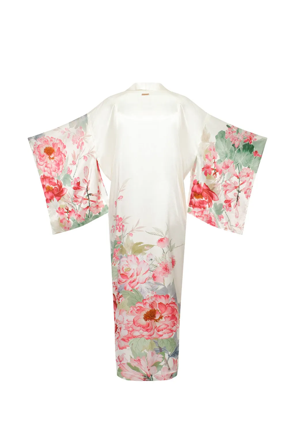 Peony Printed Satin Kimono sold by Pheme Paris product image thumbnail 3