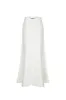 Clearance | Stretch Crepe Midi Gored Skirt in White sold by Pheme Paris