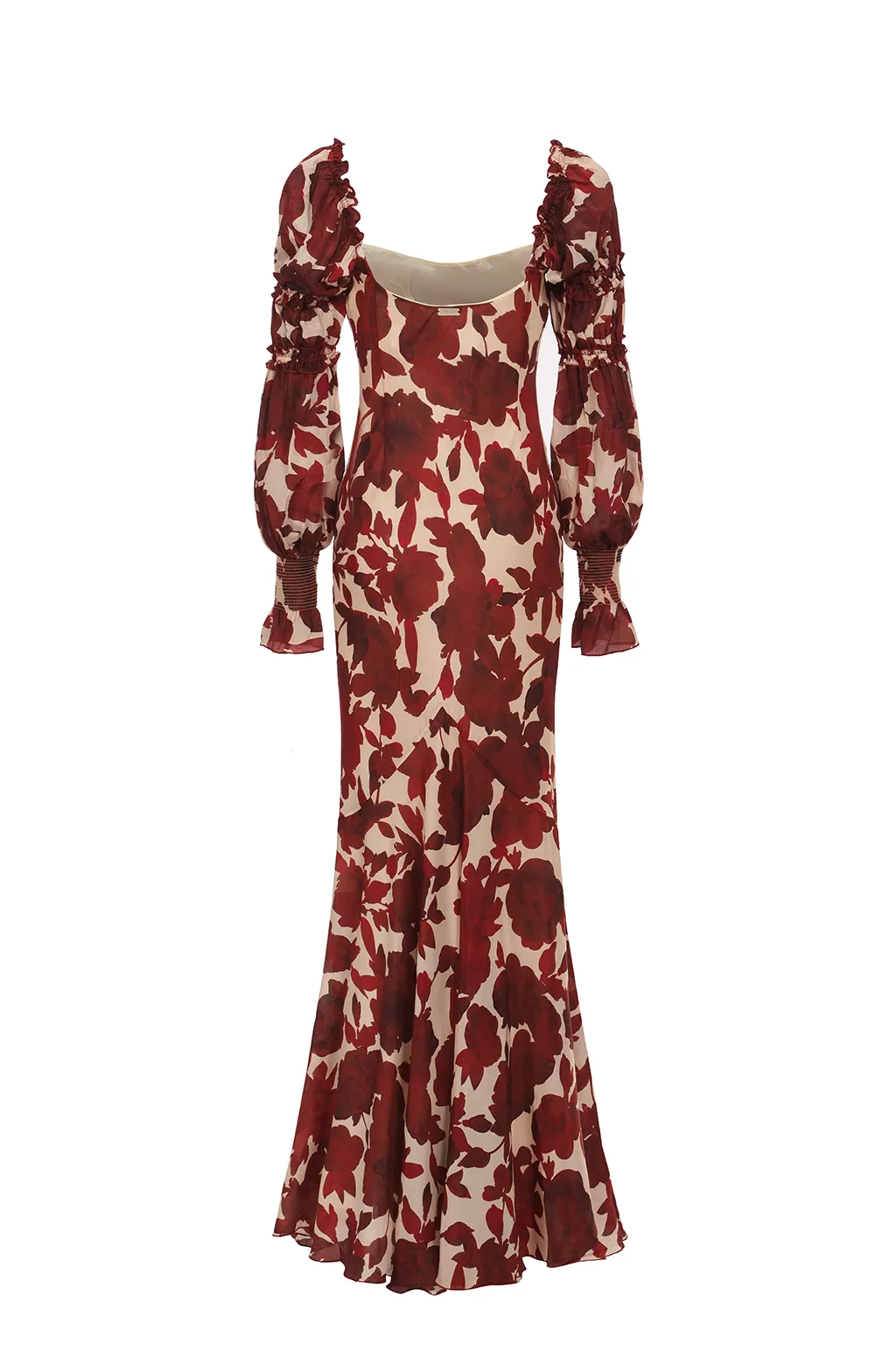 Printed crepe silk maxi dress - Red sold by Pheme Paris product image thumbnail 3