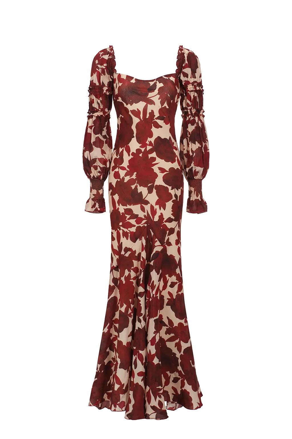 Printed crepe silk maxi dress - Red sold by Pheme Paris product image thumbnail 2