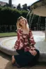 Ruffled floral-print top - Red sold by Pheme Paris
