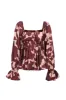 Ruffled floral-print top - Red sold by Pheme Paris
