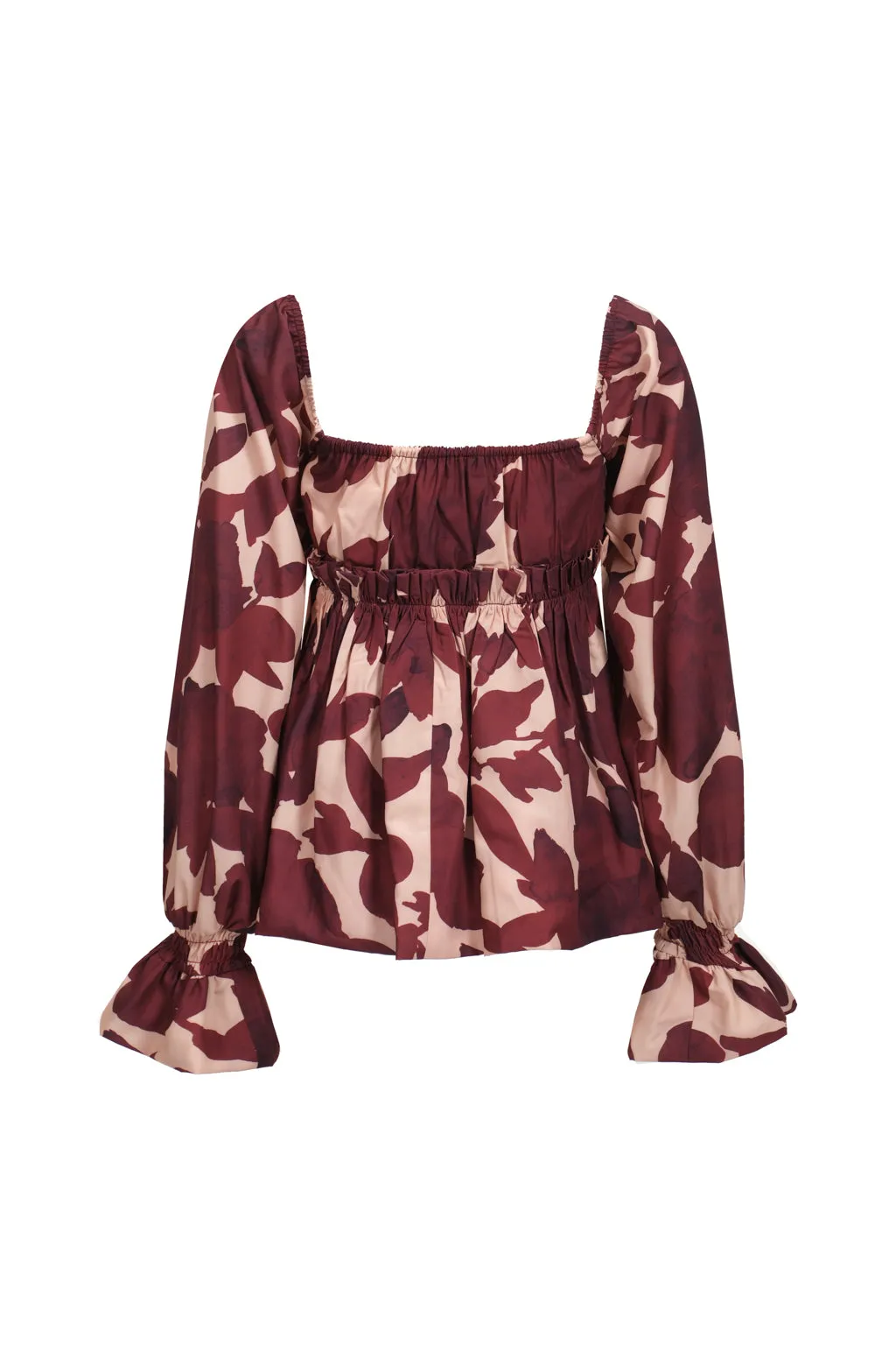 Ruffled floral-print top - Red sold by Pheme Paris product image thumbnail 3