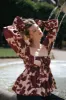 Ruffled floral-print top - Red sold by Pheme Paris