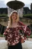 Ruffled floral-print top - Red sold by Pheme Paris