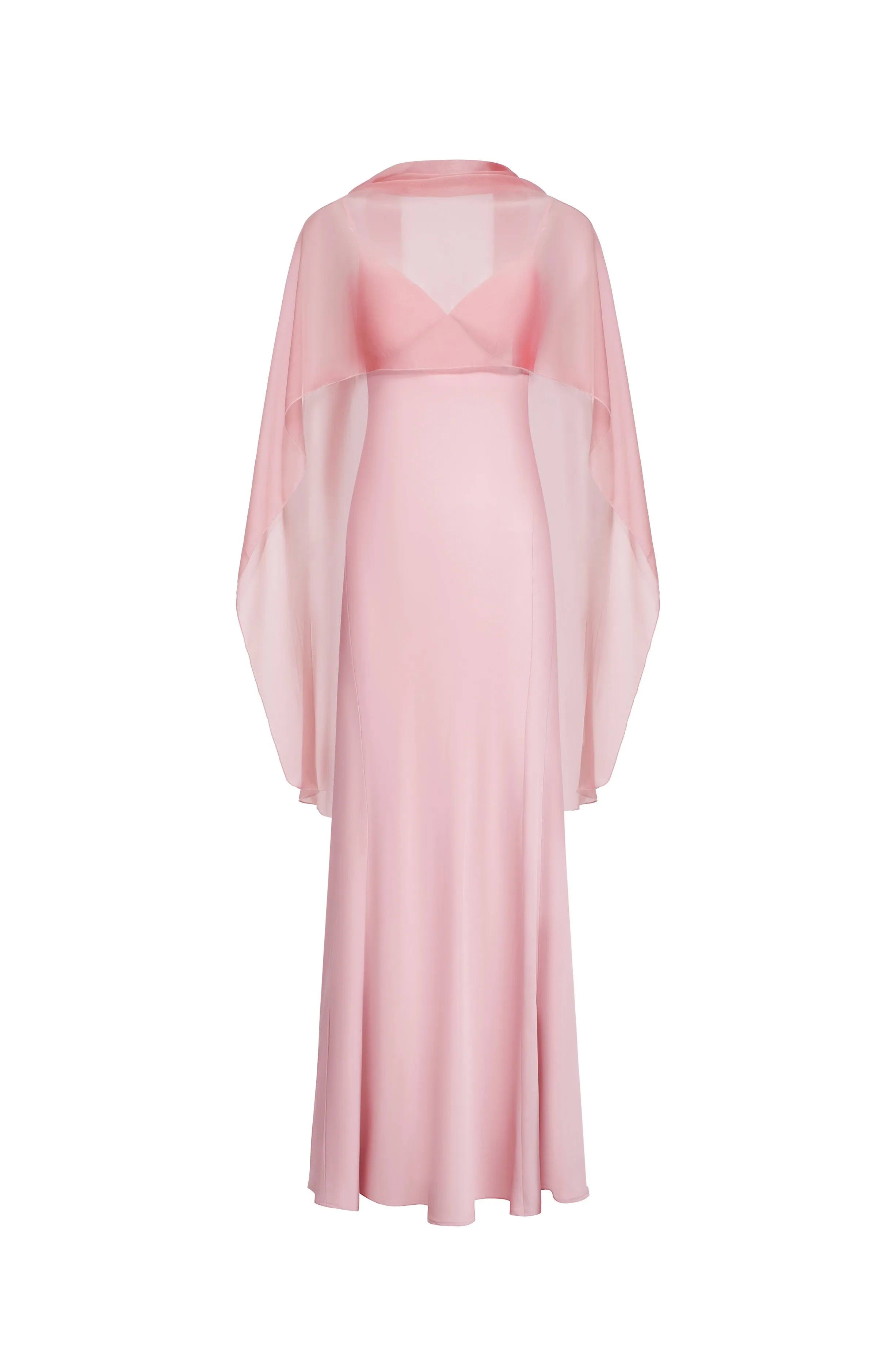 Backless satin dress with pendants - pink sold by Pheme Paris product image thumbnail 2
