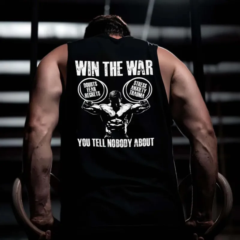Win The War You Tell Nobody About Printed Men's Vest sold by Polyalien