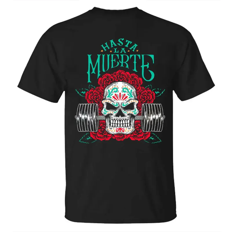 Hasta La Muerte Printed Men's T-shirt sold by Polyalien