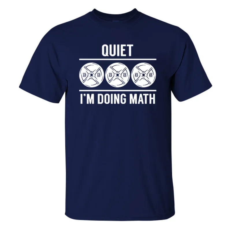 Quiet I'm Doing Math Printed Men's T-shirt sold by Polyalien