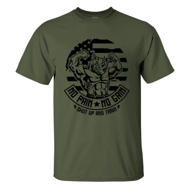 No Pain No Gain Printed Men's T-shirt sold by Polyalien