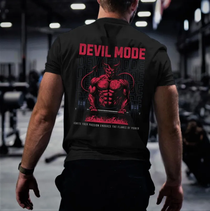 Devil Mode Printed Men's T-shirt made by Polyalien
