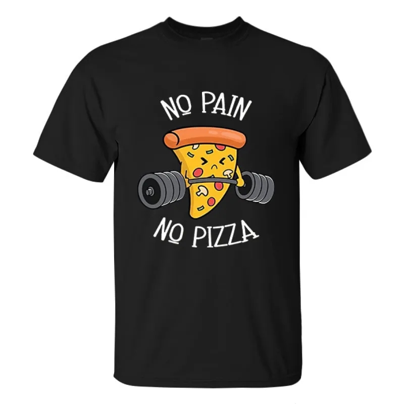No Pain No Pizza Printed Men's T-shirt sold by Polyalien