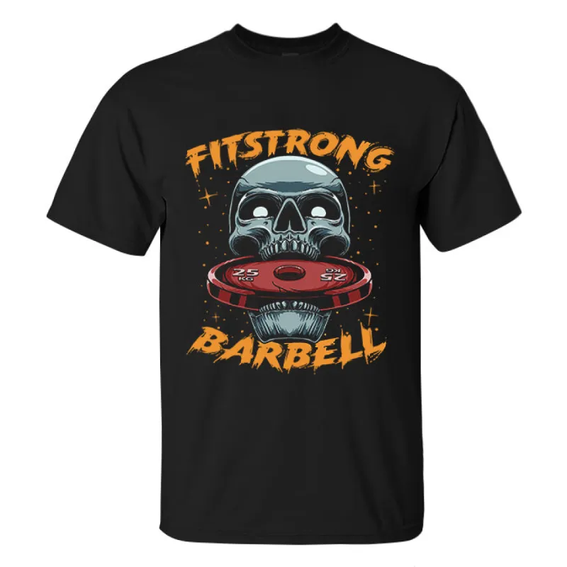 Fitstrong Barbell Printed Men's T-shirt made by Polyalien