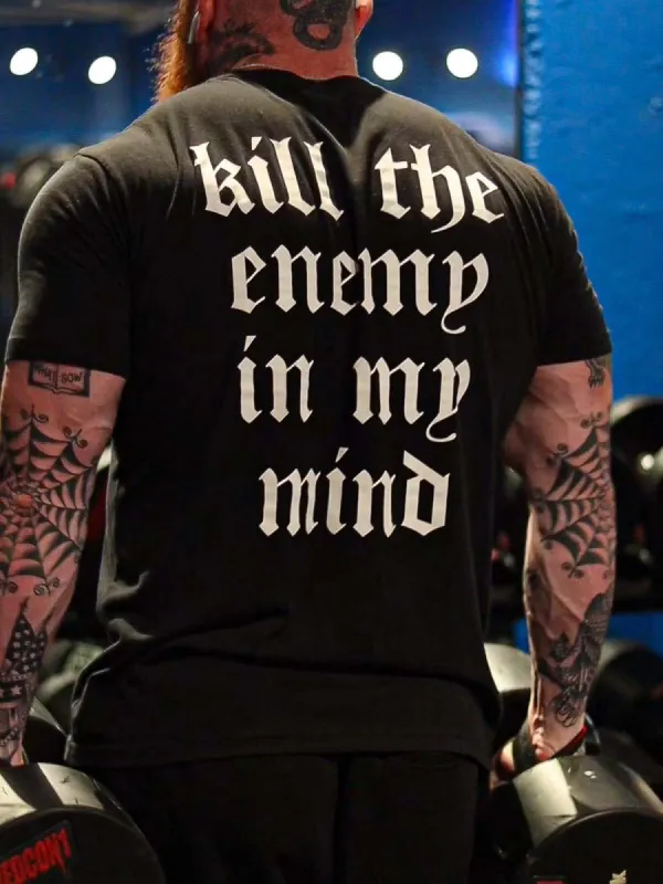 Kill The Enemy In My Mind Printed Men's T-shirt made by Polyalien