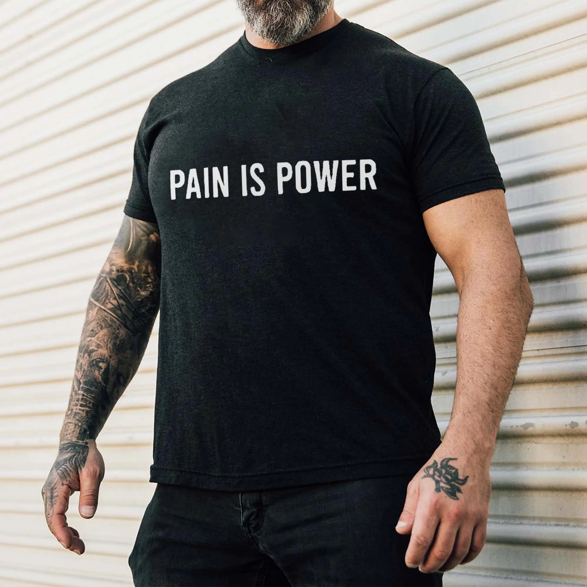 Pain Is Power Printed Men's T-shirt sold by Polyalien
