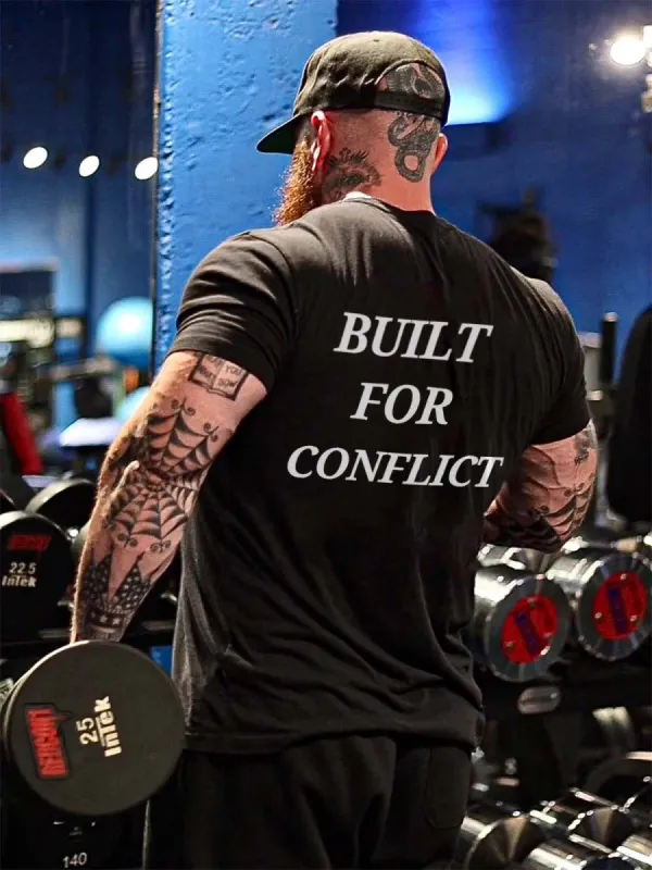 Built For Conflict Printed Men's T-shirt sold by Polyalien